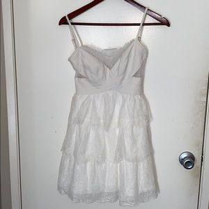 BCBG Maxazria White Lace Mini Dress